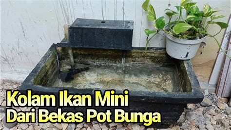 Bahan ember putih second kondisi bagus ukuran kurang lebih. DIY Kolam Ikan Mini Dari Bekas Pot Bunga - YouTube