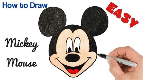 How to Draw Mickey Mouse Easy Cartoon Drawing for kids ... Subscribe to my channel to get more drawing videos.