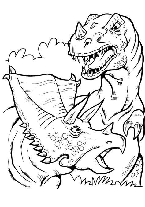 A dinosaur coloring picture of this three horned cretaceous period dinosaur. T Rex Coloring Page | K5 Worksheets | Kleurplaten ...