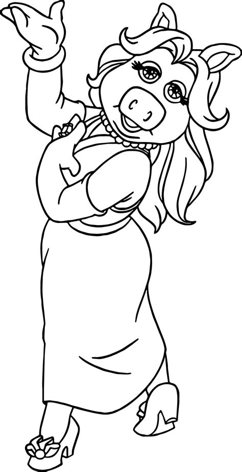 Coloring for the muppet show free !! The Muppets Miss Piggy Just Coloring Pages ...