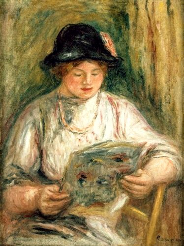 März 1872 in sankt petersburg, russisches kaiserreich als marie sophie olga zénaïde godebska; Reading and Art: Pierre Auguste Renoir 1