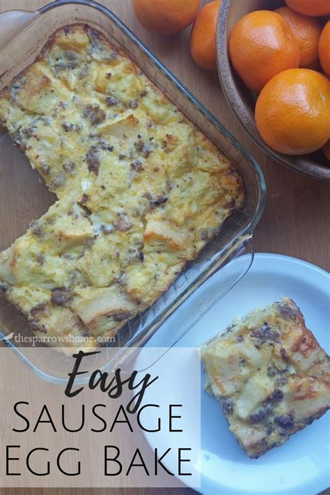 Hadn't thought of the cold egg. Easy Sausage Egg Bake | The Sparrow's Home