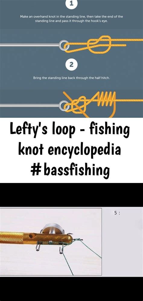 Of all the bass fishing knots, the trilene knot may be one of the most popular. Lefty's Loop - Fishing Knot Encyclopedia #bassfishing ...