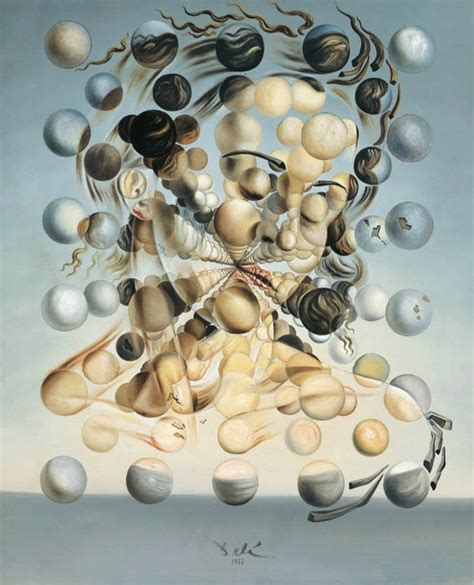 Galatea of the spheres, 1952 by salvador dali depicting gala dalí, salvador dalí's wife and muse, as pieced together through a series of spheres arranged in a continuous array. Tableau Dali à la maison?