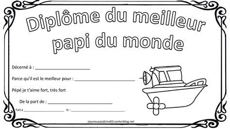 Accueil > fêtes > fête des pères > bonne fête papa à colorier. diplôme à colorier fête des grands pères pépé papi