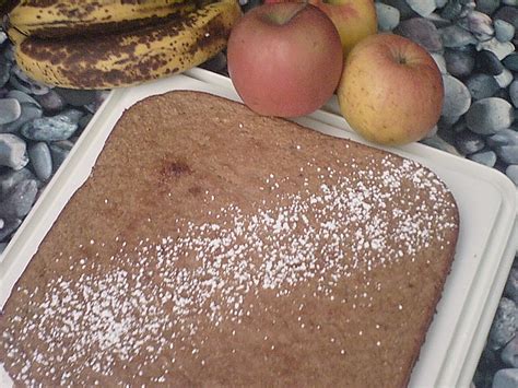 Bei diesem rezept werden natürlich bananen untergemischt und nach belieben mit schokoguss überzogen. Bananen - Apfel - Kuchen von runnersgirl | Chefkoch.de