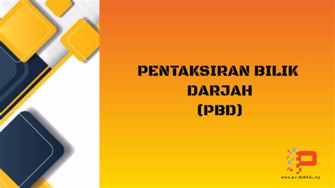 Pelaksanaan pentaksiran tahap 1 pada tahun depan akan diperkukuhkan dengan pentaksiran bilik darjah (pbd) bertumpu kepada kaedah pembelajaran secara didik hibur dan berteraskan murid. SJK ( C ) LAI MENG: 课堂评估 Pentaksiran Bilik Darjah (PBD ...