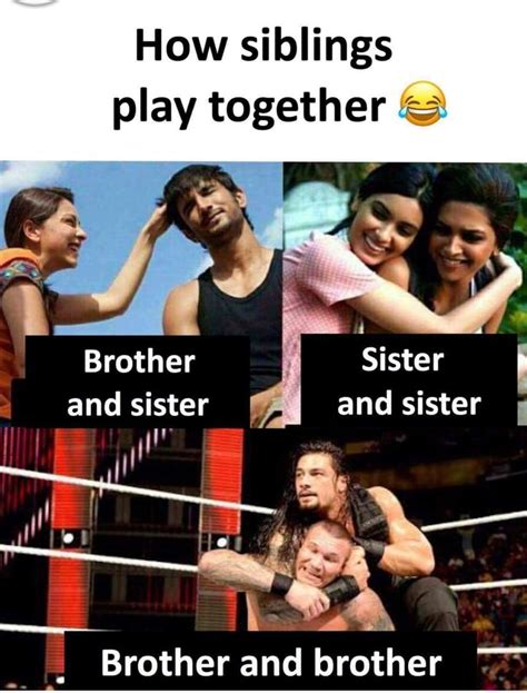 Brother and sister quotes in hindi | quotes for sister in hindi. Haha #siblings #brother #sister #fight #meme #haha #play ...