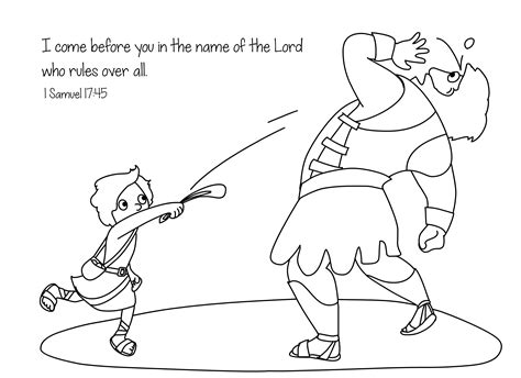 David and goliath coloring book. Pin on bible coloring pages