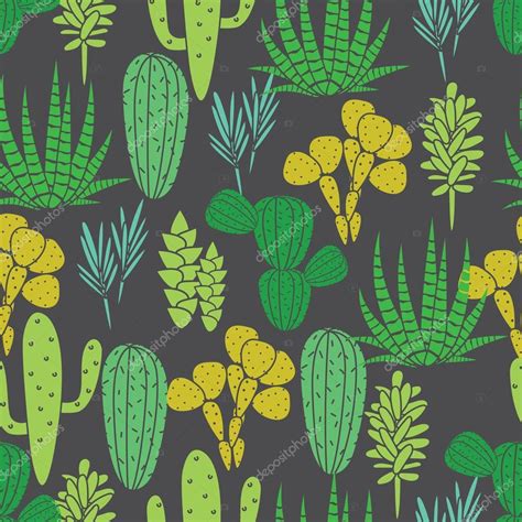 Cactus sketch flower tattoo isolated on white vector. Succulents plant vector seamless pattern. Botanical black ...