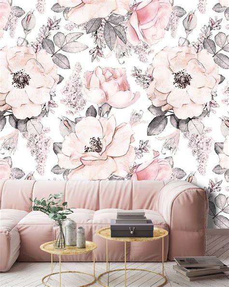 94,000+ vectors, stock photos & psd files. Removable Peel 'n Stick Wallpaper, Self-Adhesive Wall Mural, Watercolor Pink Floral Pattern ...