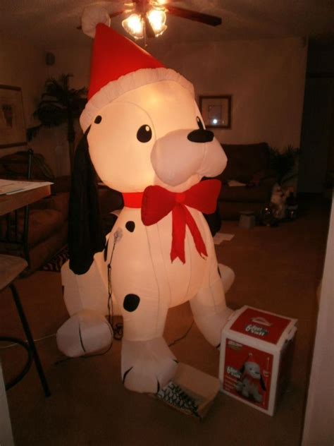 Maybe you would like to learn more about one of these? 6 Ft HUGE Gemmy Holiday Dog Airblown Inflatable Lighted ...