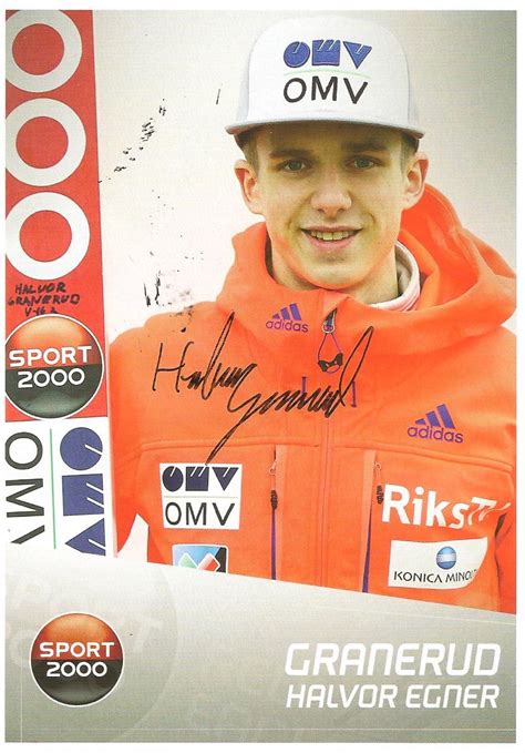 1.75 m (5 ft 9 in) ski club: Autografy Martyny: #45 Halvor Egner Granerud
