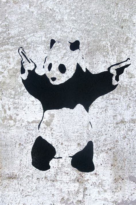 Inescapable and mysterious, banksy is the current star of street art. Banksy - Panda Guns Mini Paper Poster