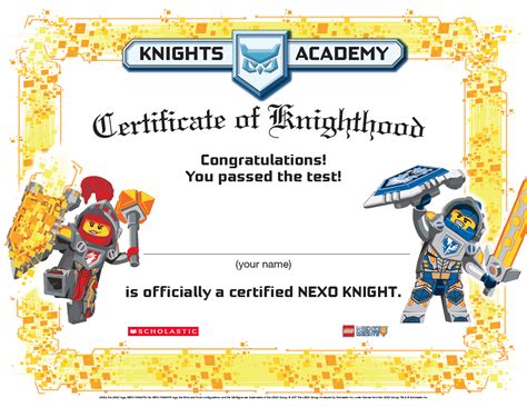 Obtain a certificate (and hook). Forbidden power certificate 1599802 | Lego party, Power, Knight