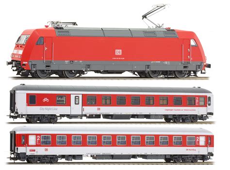 Roco h0 line gleis mit bettung. LS Models Passenger train City Night Line Aurora (Set 1 ...