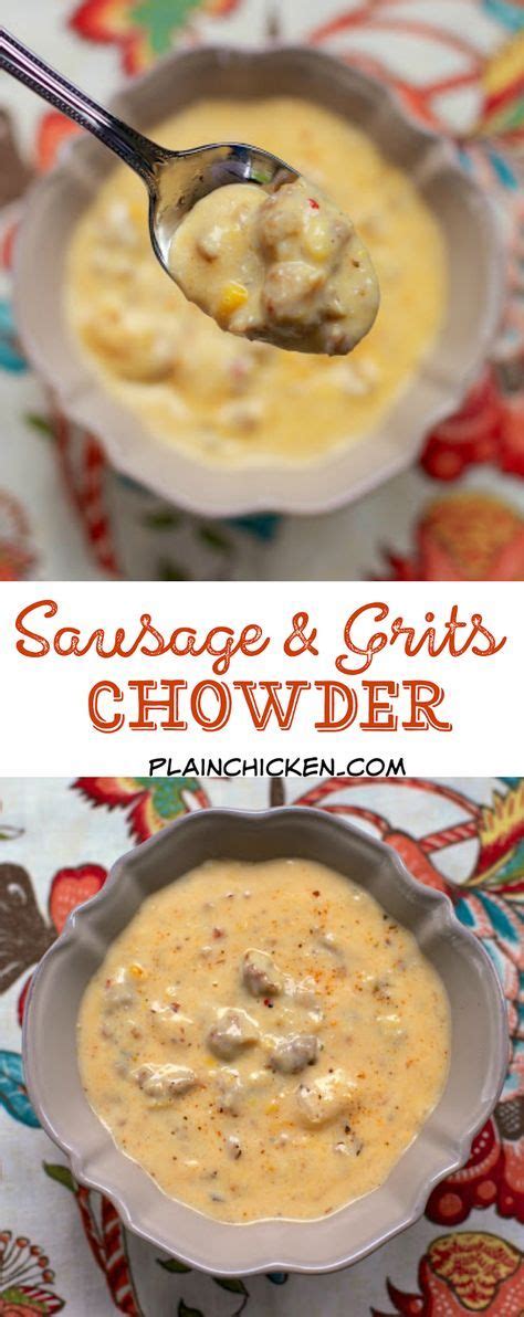 Teaches you how to cook a hot undermine clam chowder. Sausage and Grits Chowder - sausage, potato soup, creamed ...