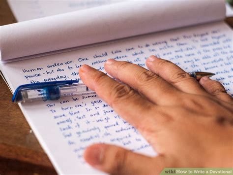 Devotional journals are books with short devotional readings along with space for you to write your thoughts and reflections on what you have read. 3 Ways to Write a Devotional - wikiHow