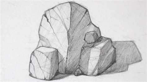 A good pen for making intricate details is also micron 005. How to Draw Rocks - Basic Shapes - YouTube