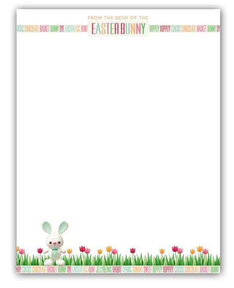 It only takes a minute to download, print, and sign these they look great when printed on card stock but also look crisp and clear when printed on regular computer paper. Easter Bunny Stationary | Free Printable | Easter/Spring ...