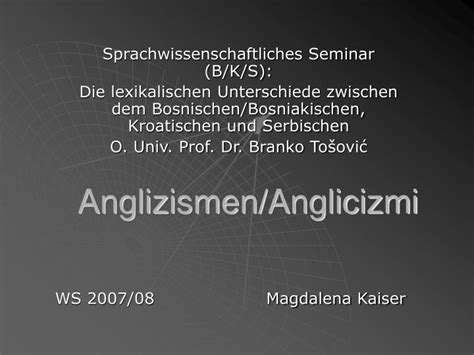 PPT - Anglizismen/Anglicizmi PowerPoint Presentation, free download ...