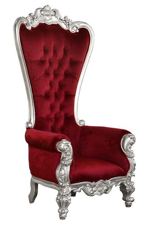 Transform any outdoor space into your own personal oasis, with beautiful new patio furniture from costco. Throne Chair - Lazarus King Chair - Silver Frame Upholstered in Ruby Red Velvet - Island ...