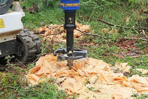 Auger attachment for tree stump removal. AUGER TORQUE S4 - 250mm STUMP PLANER - 65MM ROUND SUIT ...