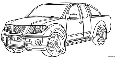 Envie de jouer aux bienvenue sur notre page coloriage voiture du site jeu.info. Coloriage Nissan Navara Voiture 4x4 Dessin 4x4 à imprimer