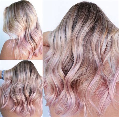 Before you choose a color for your hair, you need to consider which colors best suit your skin tone and complexion undertones. Cool blonde hair with pastel pink rose gold hair tips ...