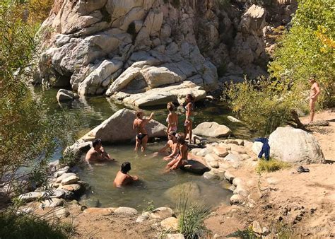 It was also the first in the area to add in medicinal herbs to its mineral waters. Soaking With Naked People at the Deep Creek Hot Springs