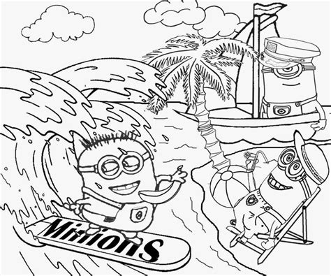 Boys surfing in the sea. Surfing Coloring Pages at GetDrawings | Free download