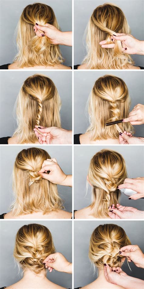 This style is a very easy updo for short hair to do yourself as there is no wrong way to finish off this hairstyle. Holiday Hair Tutorial: An Easy Short Hair Updo - Anne Sage