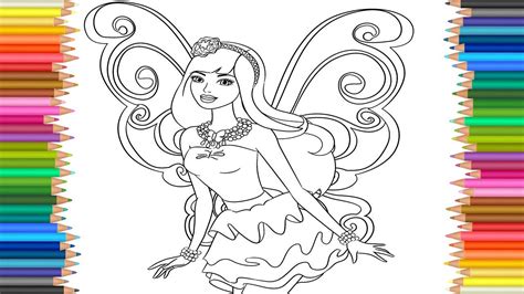 ««« all barbie coloring pages. Barbie Fairy Princess Coloring Pages l Coloring Markers ...