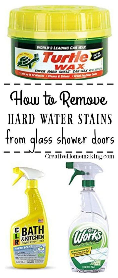 However, consider the tips and advice below to efficiently clean your shower if the above remedies aren't as effective as you'd like, then you can purchase a lime and hard water stain remover. Remove stubborn hard water stains from your bathroom ...