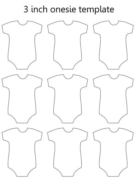 Free baby onesie shaped gift tags template stencils. 3 Baby Onesie Digital Template Baby Onesie Die by ...