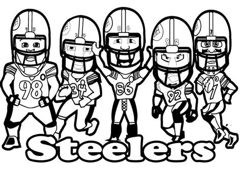 Multiplication coloring pages jacb me color by number worksheets. PITTSBURGH STEELERS~Printable Football Steelers Coloring ...