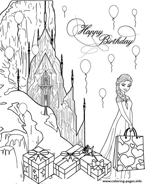 The royal family of arendelle lives in a beautiful castle. Elsa Birthday Party At Ice Castle Disney Coloring Pages ...