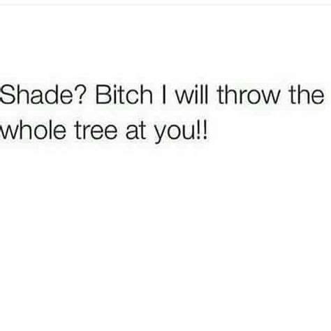 When do you throw shade at your ex? Pinterest: @danicalyles | Shade quotes, Throwing shade ...