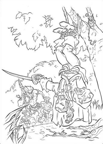 Pirates of the caribbean is a series of fantasy swashbuckler films produced by jerry bruckheimer and based on walt disney's theme park attraction of the same name. Will Turner Trapped on Tree coloring page | Free Printable ...