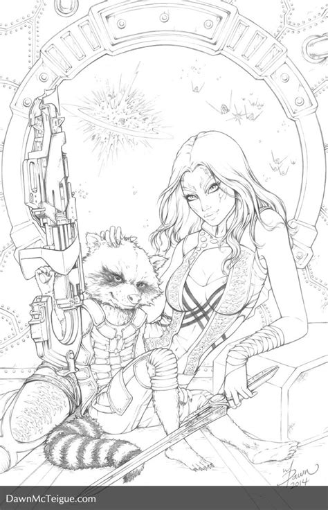 Midge helped herself to a glass of water, everything looked boringly like it had the night before. Rocket Raccoon & Gamora (Guardians of the Galaxy ...