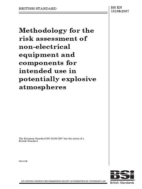 It focuses on political, economic, social, technological factors. En 15198-2007 Methodology for the Risk Assessment of Non ...