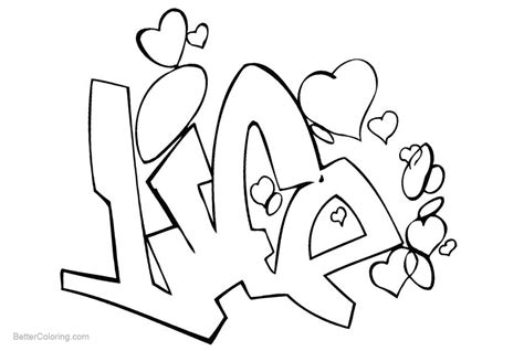 Are you looking for graffiti coloring pages to help unleash his creativity? Graffiti Coloring Pages Letters Love Drawing - Free ...
