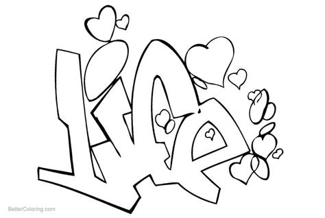 Are you looking for graffiti coloring pages to help unleash his creativity? Graffiti Coloring Pages Letters Love Drawing - Free ...