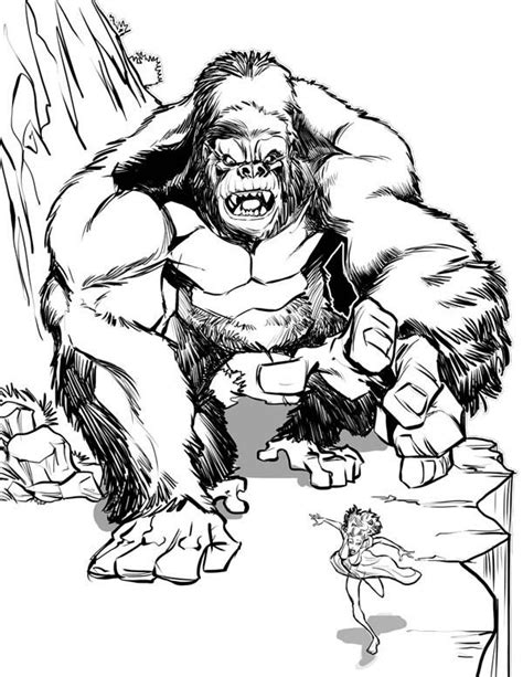 Coloring pages king kong free to print. coloring pages of king kong - Vingel