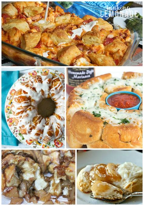 The biscuit and crescent roll recipes below use the premade dough as a base and then turn it into something sweet and delicious! 25 Epic Canned Biscuit Dough Hacks | Making Lemonade