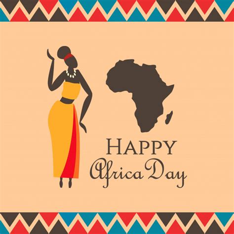 El día de áfrica, se celebra el 25 de mayo de cada año. Ilustração do dia de áfrica | Vetor Premium