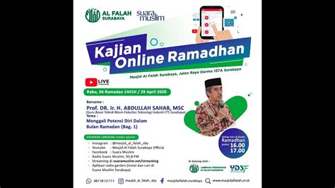 Bulan ini selalu dinantikan dan disambut sangat meriah oleh umat islam di sehingga kita dianjurkan untuk membaca doa bertemu bulan ramadhan. Menggali Potensi Diri Dalam Bulan Ramadhan - Kajian Online ...