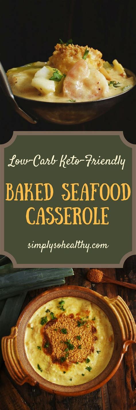 Looking for main dish seafood casserole recipes? Low-Carb Baked Seafood Casserole | Recipe | Baked seafood ...