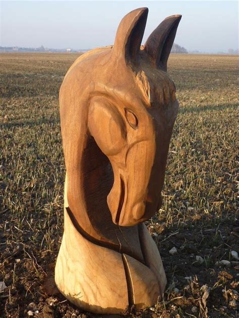 Der garten ist die engste verbindung des modernen menschen zur natur. Pferd Holzkunst Kettensägenkunst Holzfiguren für Haus und ...