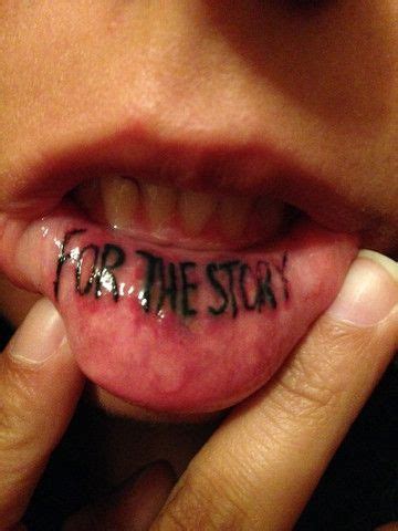 A horizontal lip piercing is any piercing that goes straight through the skin immediately below the lower lip or right above the upper lip and into the mouth. Lip Tattoo Inner